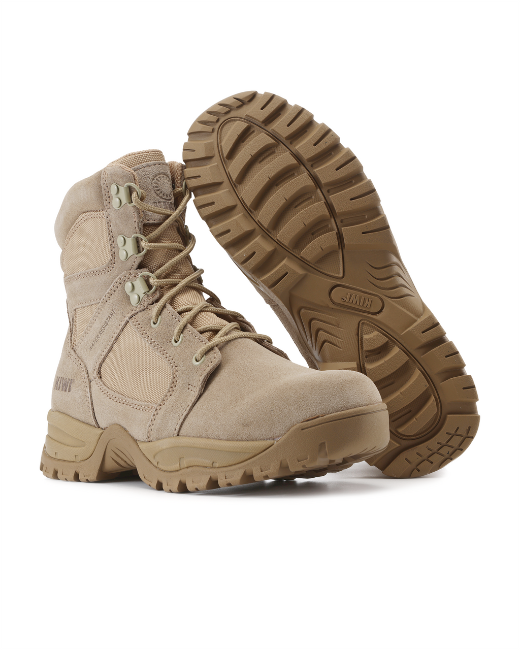 Kiwi Rugged Sand Suede 7" Composite Toe Zipped Waterproof Tactical Boots [60400]