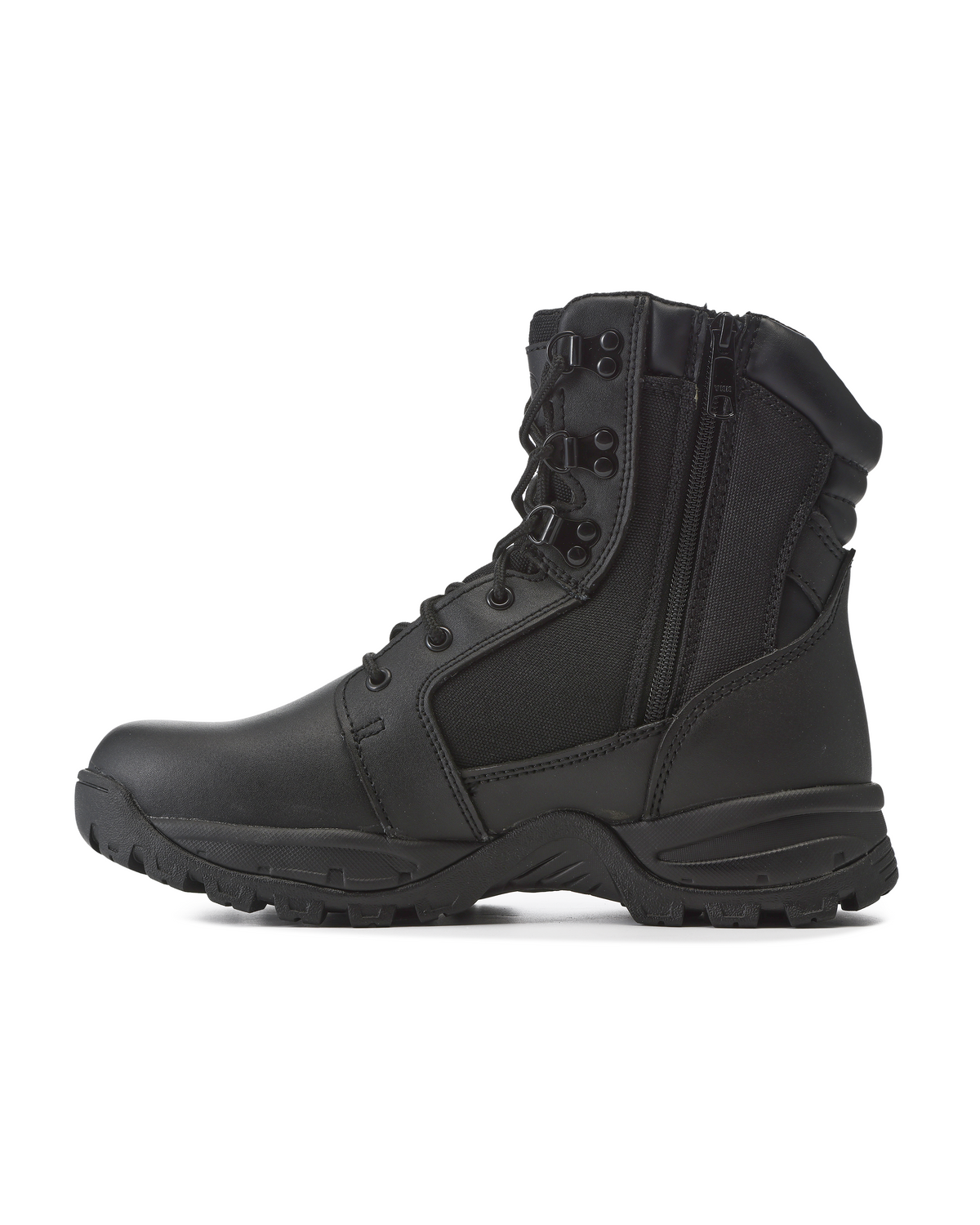 Kiwi Rugged Black Full Grain Leather 7" Composite Toe Zipped Waterproof Tactical Boots [60500]
