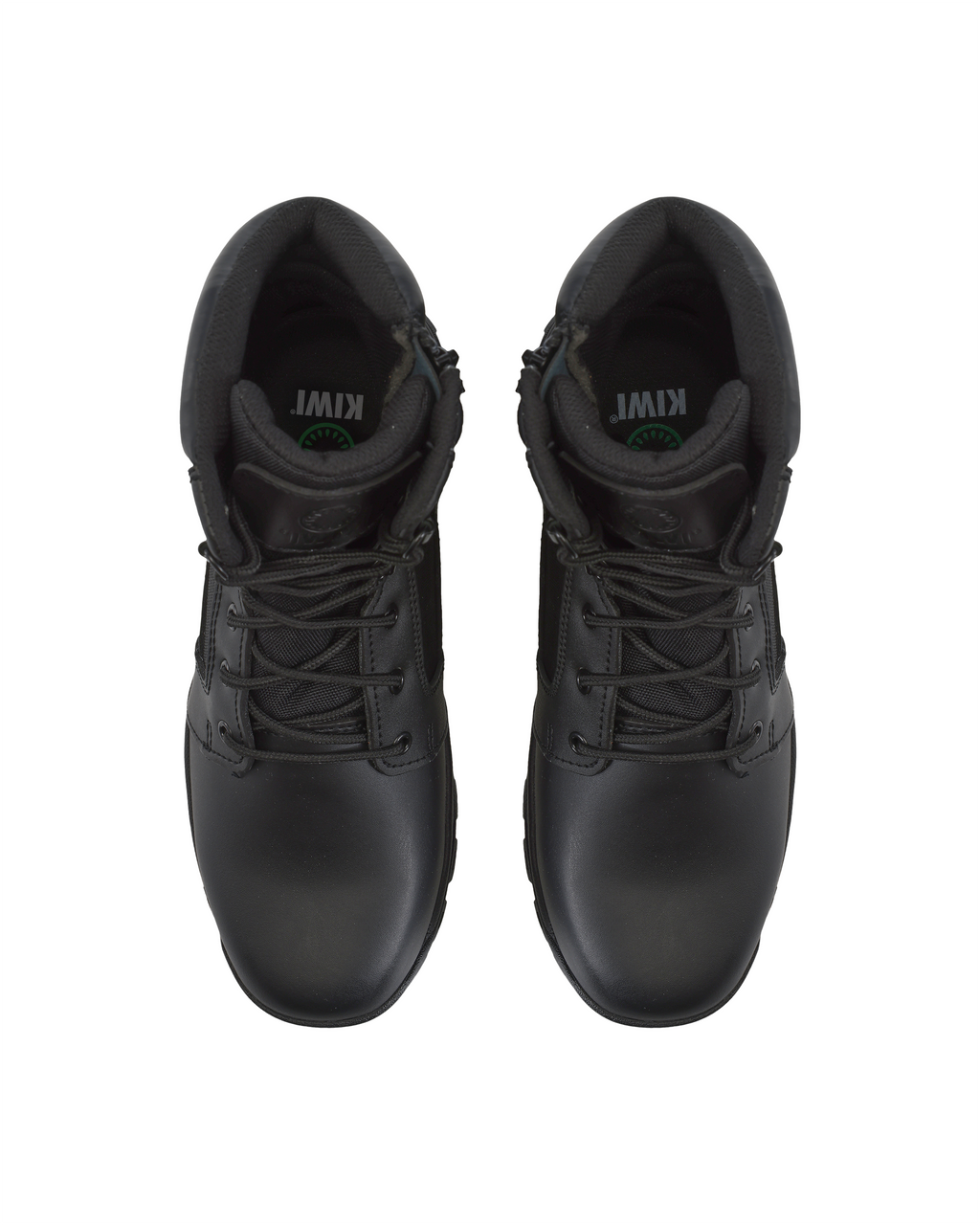 Kiwi Rugged Black Full Grain Leather 7" Composite Toe Zipped Waterproof Tactical Boots [60500]