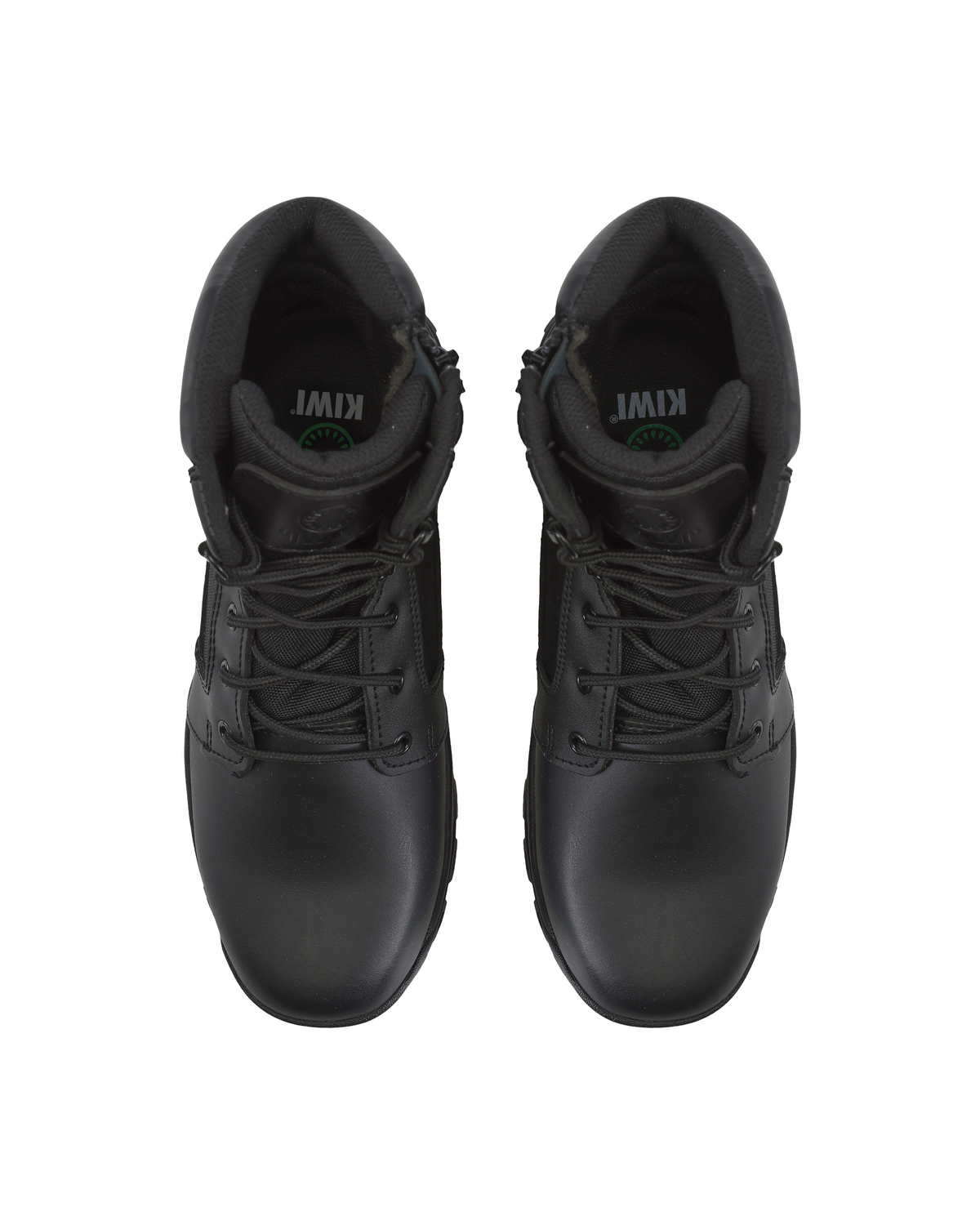 Kiwi Rugged Black Full Grain Leather 7" Composite Toe Zipped Waterproof Tactical Boots [60500]