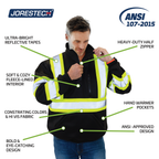 Hi-Vis Safety Sweater with Reflective Stripes