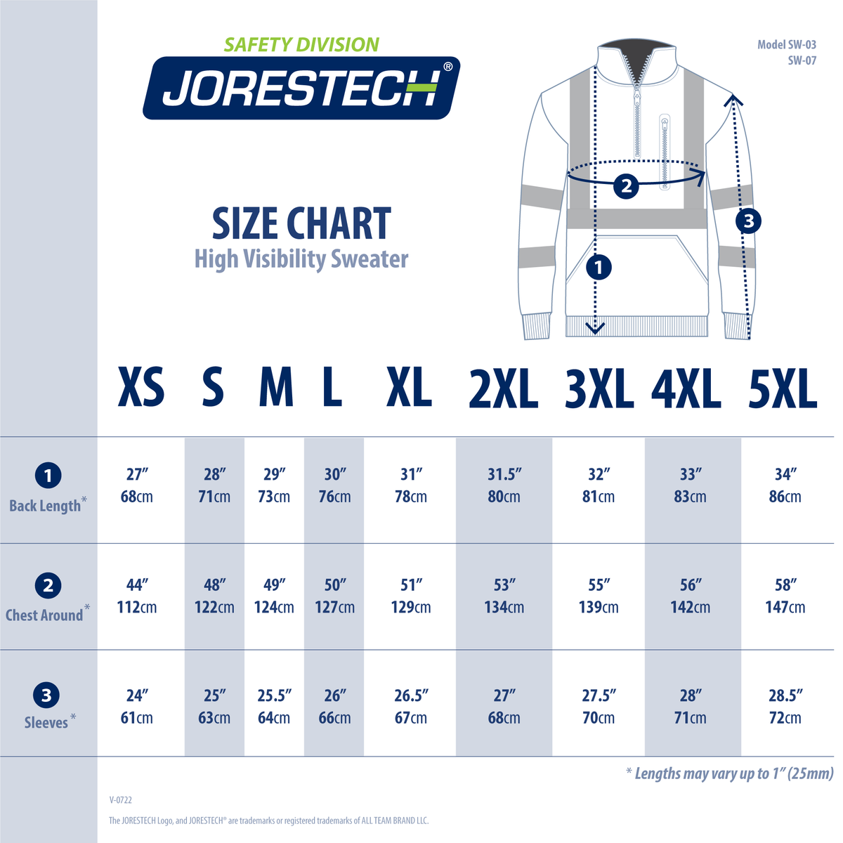 Hi-Vis Safety Sweater with Reflective Stripes