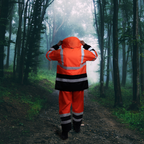 Hi-Vis Yellow/Black Rain Set - Pants & Jacket with 2" Reflective Strips