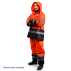 Hi-Vis Yellow/Black Rain Jacket with 2" Reflective Strips