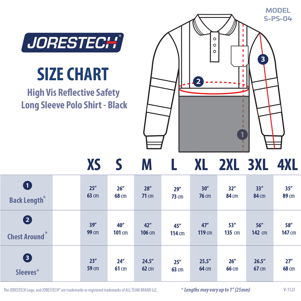 High Vis Reflective Safety Long Sleeve Polo Shirt