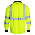 High Vis Reflective Safety Long Sleeve Polo Shirt