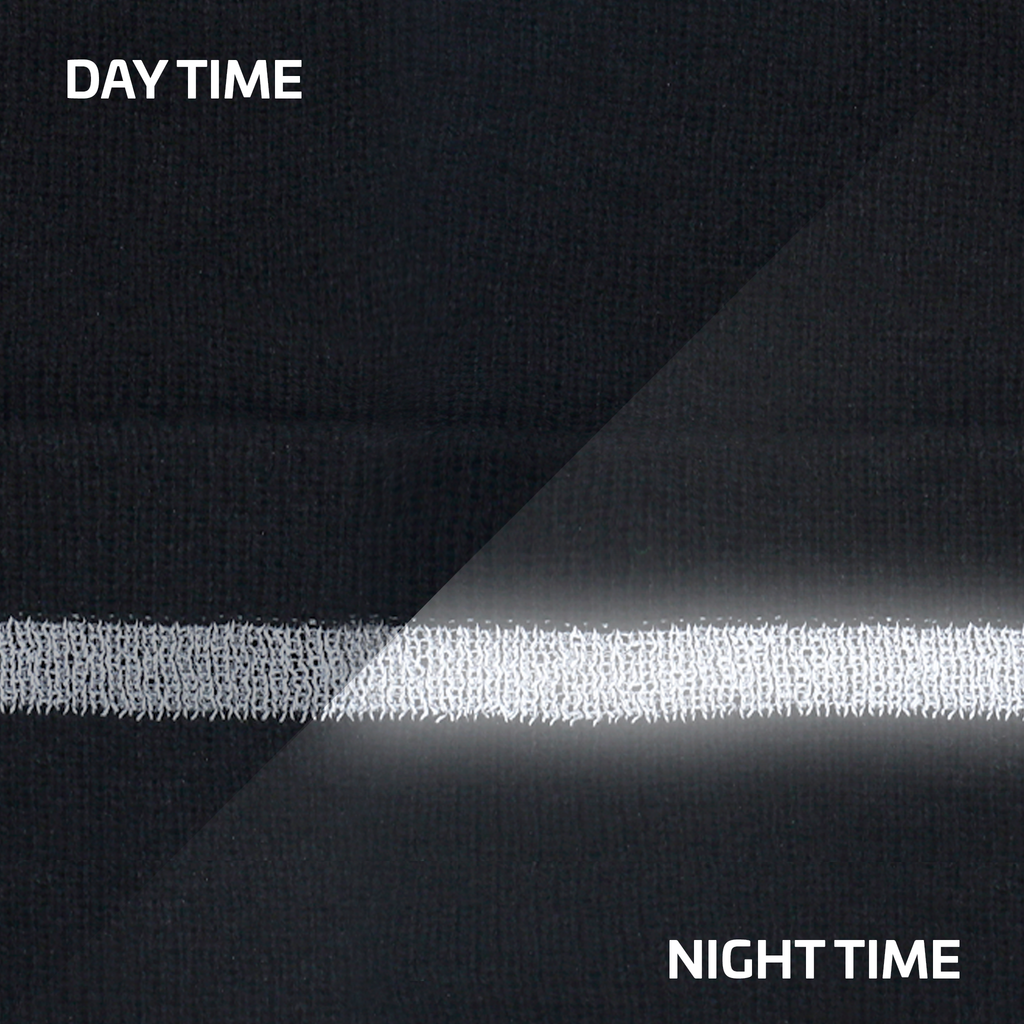Hi-Vis Safety Beanie with Reflective Stripe