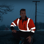 Hi-Vis Safety Sweater with Reflective Stripes