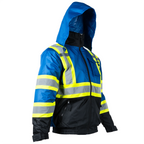 Hi-Vis X-Back Two-Tone Safety Bomber Jacket with Reflective Stripes