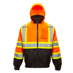 Hi-Vis X-Back Two-Tone Safety Bomber Jacket with Reflective Stripes