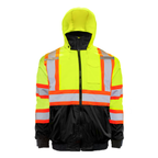 Hi-Vis X-Back Two-Tone Safety Bomber Jacket with Reflective Stripes