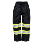 Hi Vis Two Tone Safety Rain Pants With Reflective Stripes