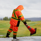 Hi Vis Two Tone Safety Rain Pants With Reflective Stripes