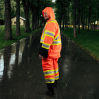 Hi Vis Two Tone Safety Rain Pants With Reflective Stripes