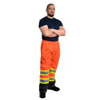 Hi Vis Two Tone Safety Rain Pants With Reflective Stripes
