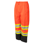 Hi Vis Two Tone Safety Rain Pants With Reflective Stripes