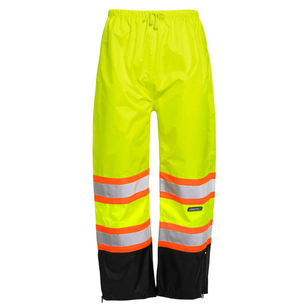 Hi Vis Two Tone Safety Rain Pants With Reflective Stripes