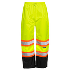 Hi Vis Two Tone Safety Rain Pants With Reflective Stripes