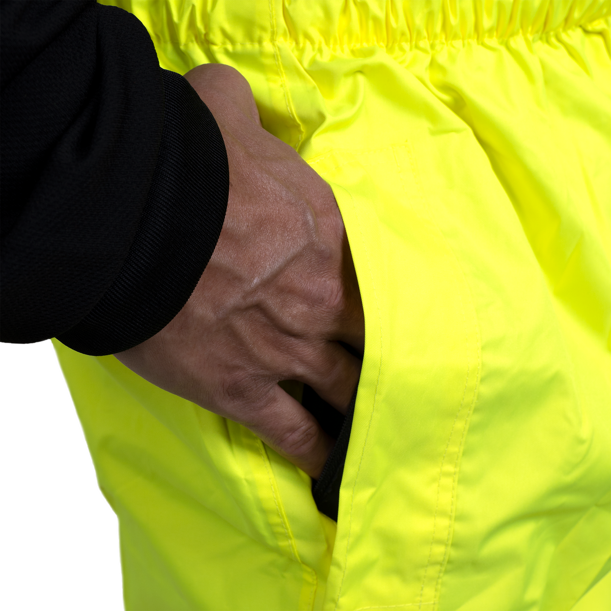 Hi Vis Two Tone Safety Rain Pants With Reflective Stripes