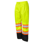 Hi Vis Two Tone Safety Rain Pants With Reflective Stripes
