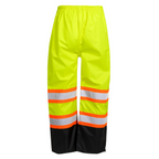 Hi Vis Two Tone Safety Rain Pants With Reflective Stripes