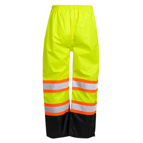Hi Vis Two Tone Safety Rain Pants With Reflective Stripes