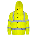 Hi-Vis Yellow Rain Jacket with 2" Reflective Strips