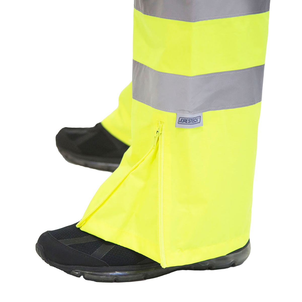 Hi-Vis Yellow Rain Pants with Reflective Strips