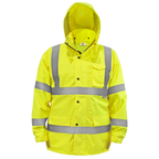 Hi-Vis Yellow Rain Set - Pants & Jacket with 2" Reflective Strips
