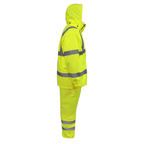 Hi-Vis Yellow Rain Set - Pants & Jacket with 2" Reflective Strips