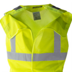 Hi-Vis Yellow Mesh Tearaway Safety Vest with 2” Reflective Strips and Pocket