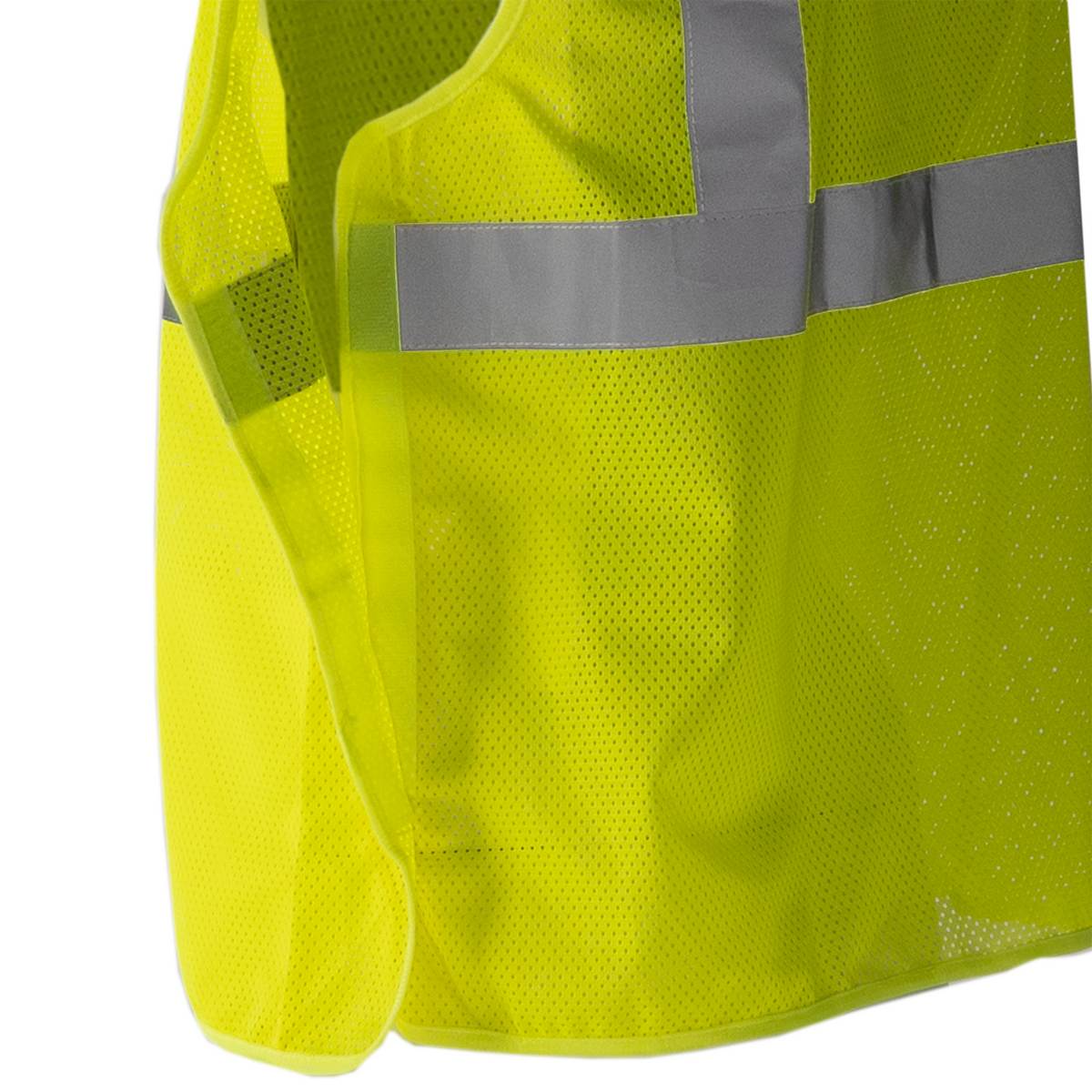 Hi-Vis Yellow Mesh Tearaway Safety Vest with 2” Reflective Strips and Pocket