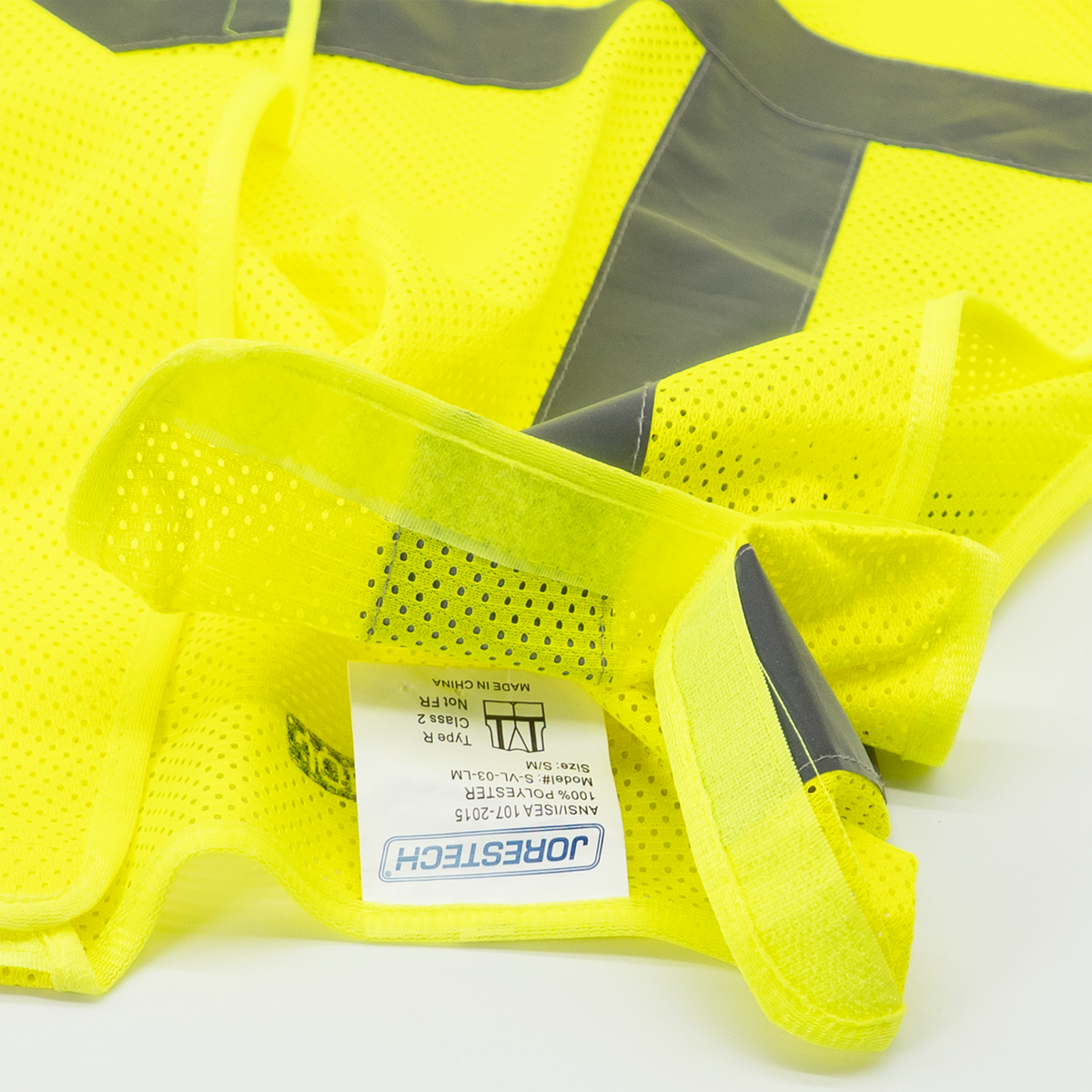 Hi-Vis Yellow Mesh Tearaway Safety Vest with 2” Reflective Strips and Pocket