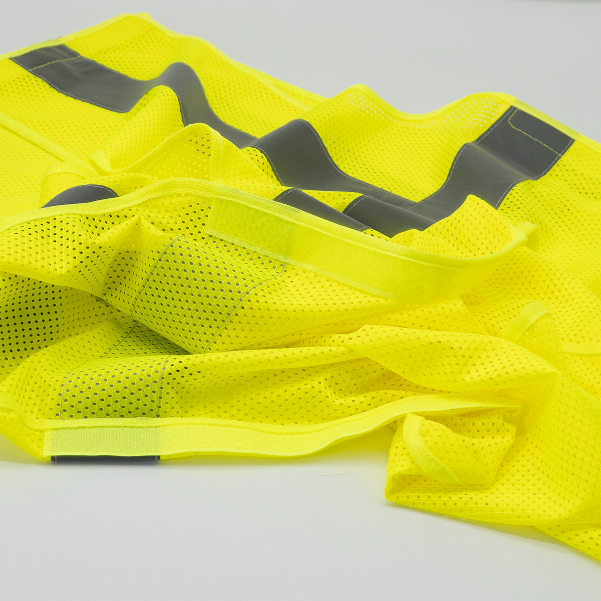 Hi-Vis Yellow Mesh Tearaway Safety Vest with 2” Reflective Strips and Pocket