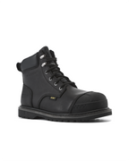 Kiwi Premium Black Action Leather 6" Steel Toe Waterproof Cap-Toe Work Boots [69700]