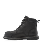 Kiwi Premium Black Action Leather 6" Steel Toe Waterproof Cap-Toe Work Boots [69700]