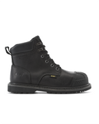 Kiwi Premium Black Action Leather 6" Steel Toe Waterproof Cap-Toe Work Boots [69700]