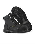 Kiwi Premium Black Action Leather 6" Steel Toe Waterproof Cap-Toe Work Boots [69700]