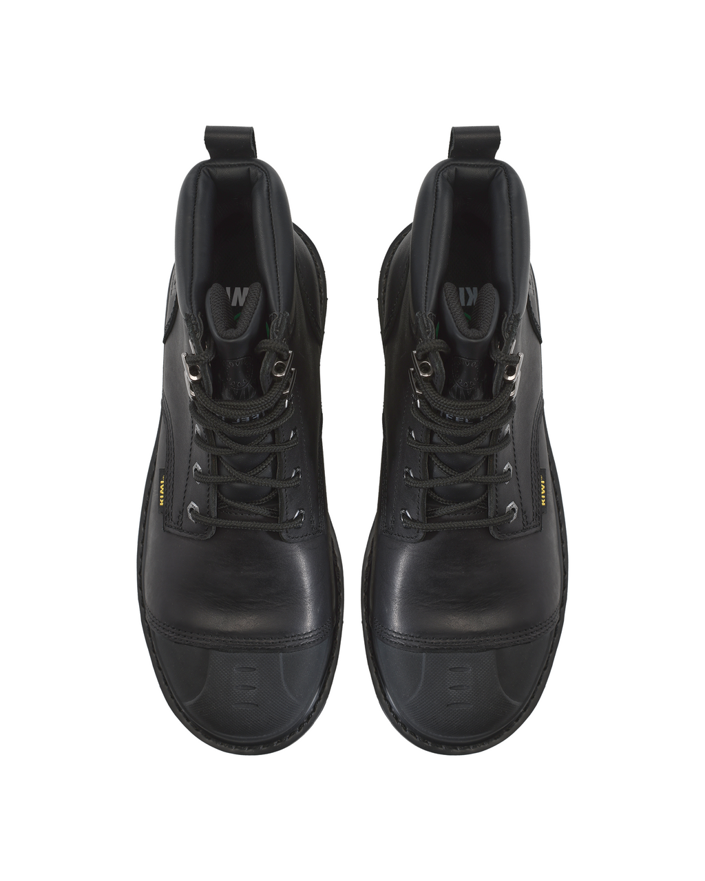 Kiwi Premium Black Action Leather 6" Steel Toe Waterproof Cap-Toe Work Boots [69700]