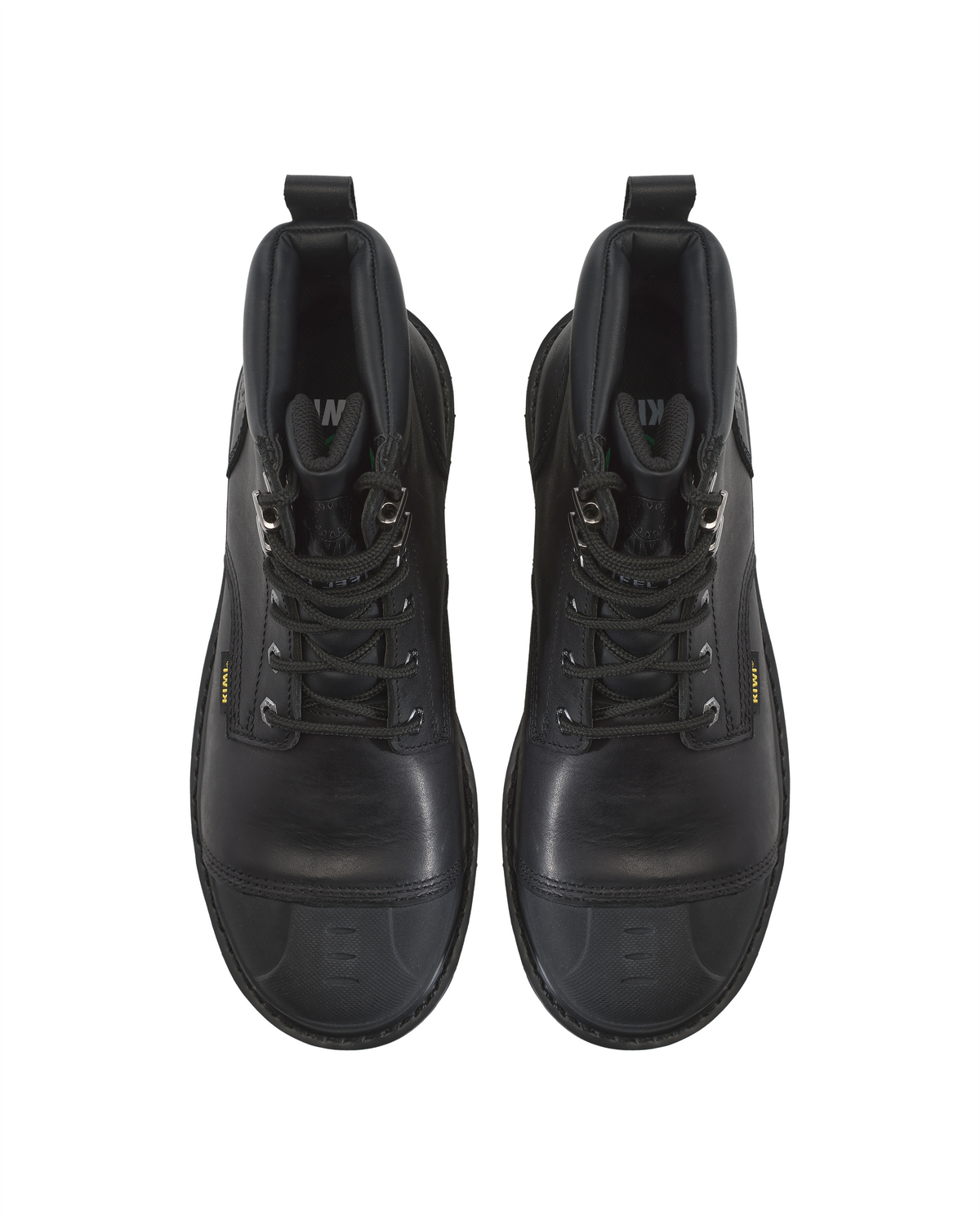 Kiwi Premium Black Action Leather 6" Steel Toe Waterproof Cap-Toe Work Boots [69700]