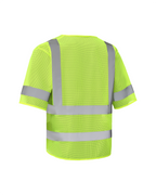Kiwi High Visibility ANSI/ISEA 107-2020, Type R, Class 3 Dual Band Neon Short Sleeve Safety Vest [72200]
